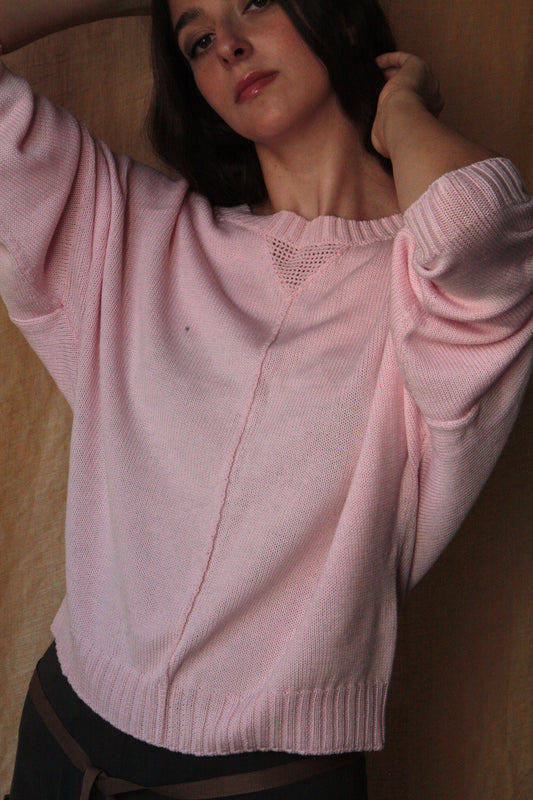 Merino Wool Sweater with Handmade Detail