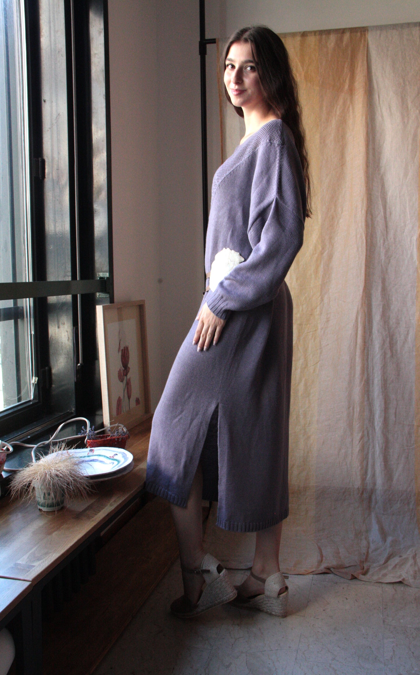 Merino Wool Dress with “Tree of Lineage” Ornament