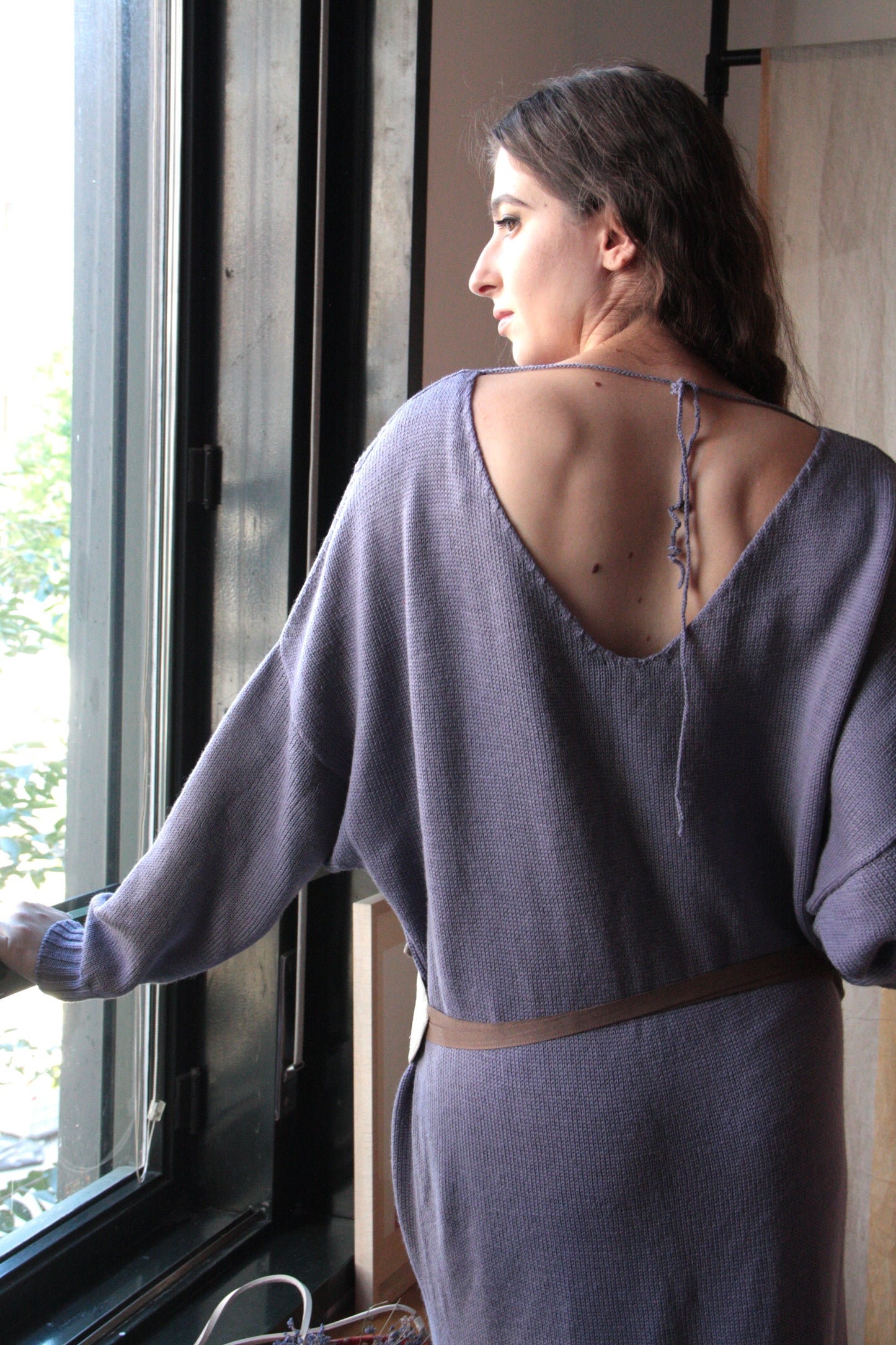 Merino Wool Dress with “Tree of Lineage” Ornament