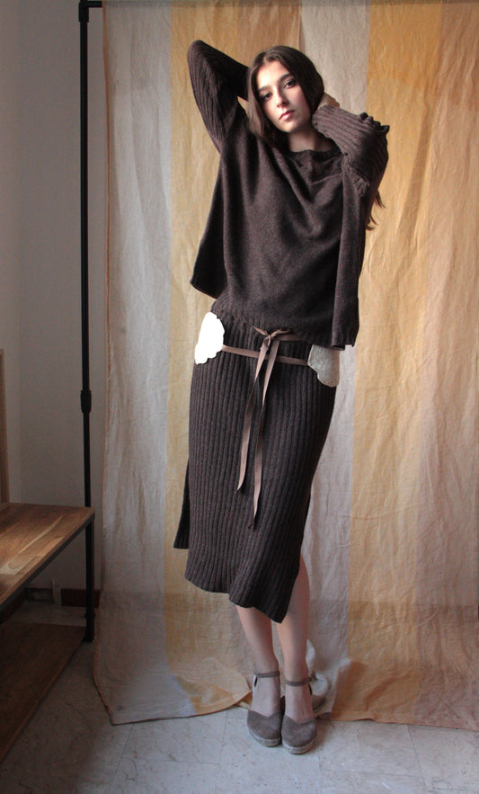 Merino Wool and Cashmere Suit with “Winged Lion” Ornament